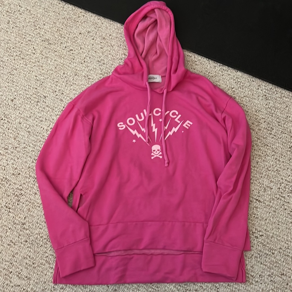 SoulCycle Hot Pink Cropped Hoodie